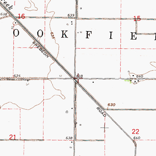 Topographic Map of Township of Brookfield, MI