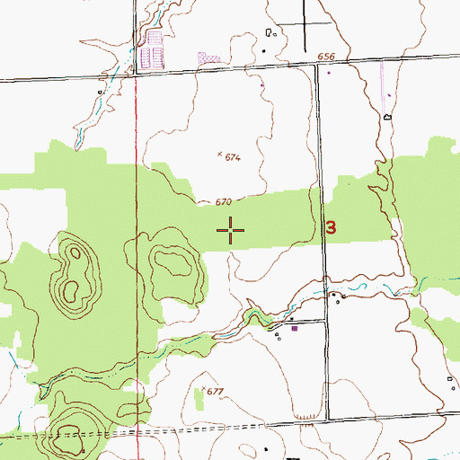 Topographic Map of Township of Bruce, MI