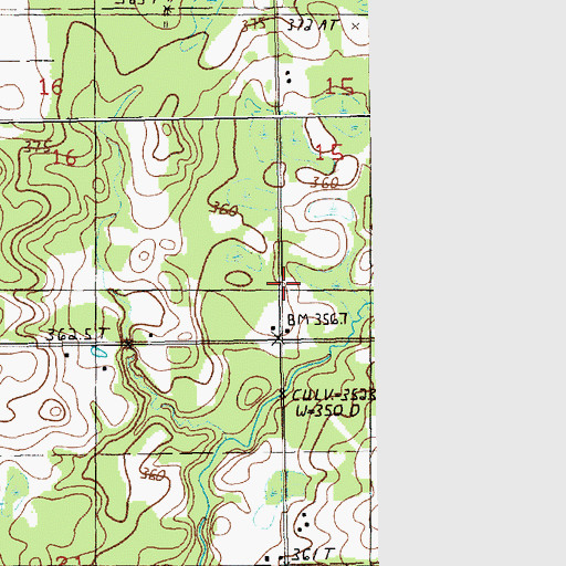 Topographic Map of Township of Burdell, MI