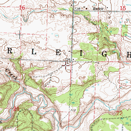 Topographic Map of Township of Burleigh, MI