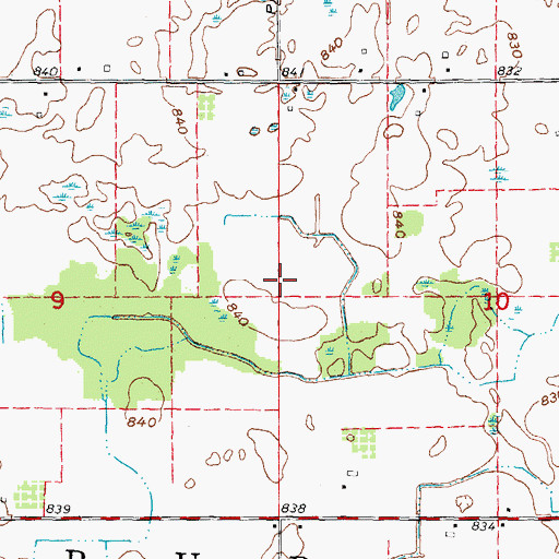 Topographic Map of Township of Burnside, MI