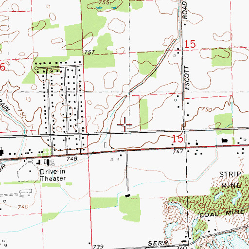 Topographic Map of Charter Township of Caledonia, MI