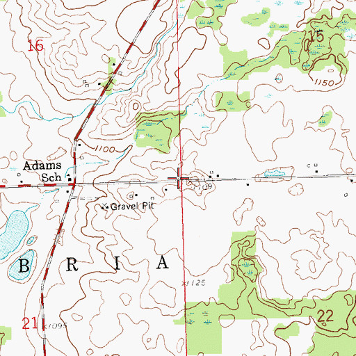 Topographic Map of Township of Cambria, MI