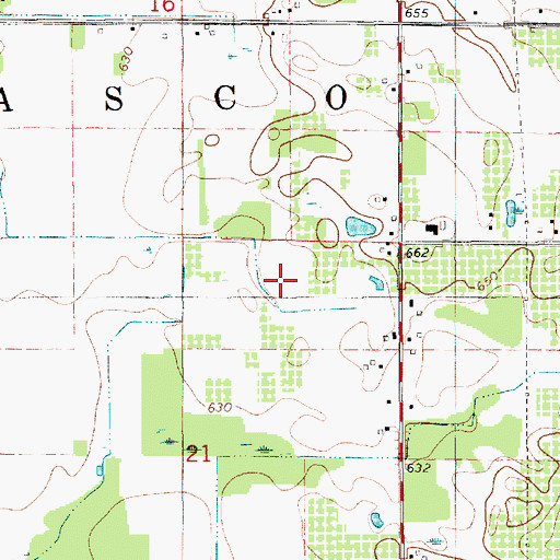 Topographic Map of Township of Casco, MI