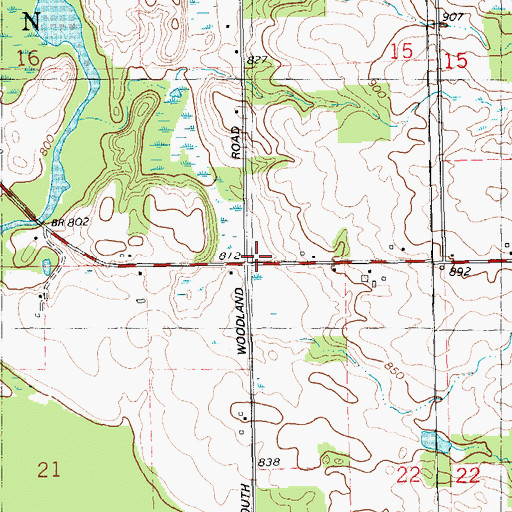 Topographic Map of Township of Castleton, MI
