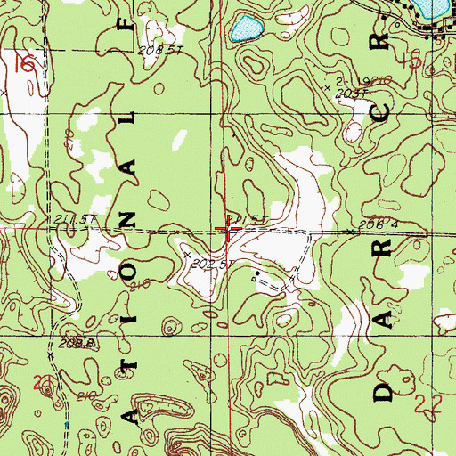 Topographic Map of Township of Cedar Creek, MI
