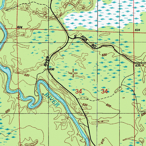Topographic Map of Township of Cedarville, MI