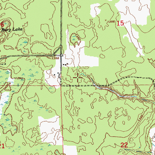 Topographic Map of Township of Charlton, MI