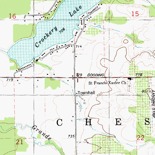 Topographic Map of Township of Chester, MI