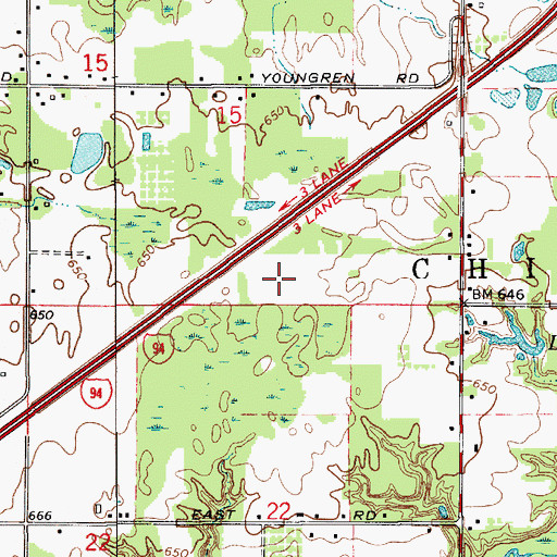 Topographic Map of Township of Chikaming, MI
