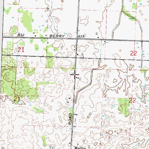 Topographic Map of Township of Clayton, MI