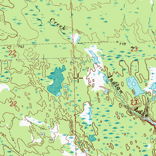 Topographic Map of Township of Clement, MI
