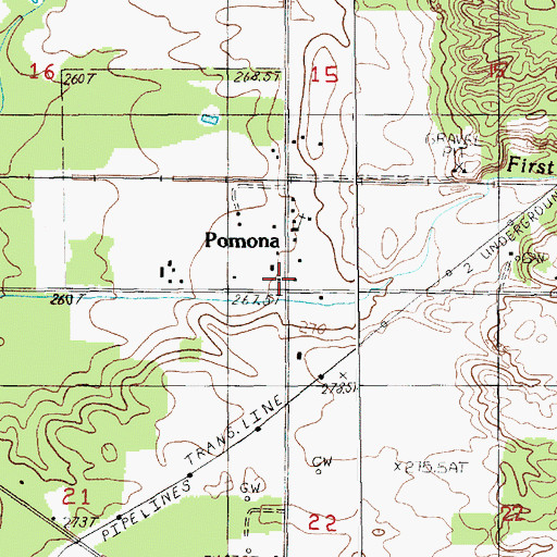 Topographic Map of Township of Cleon, MI