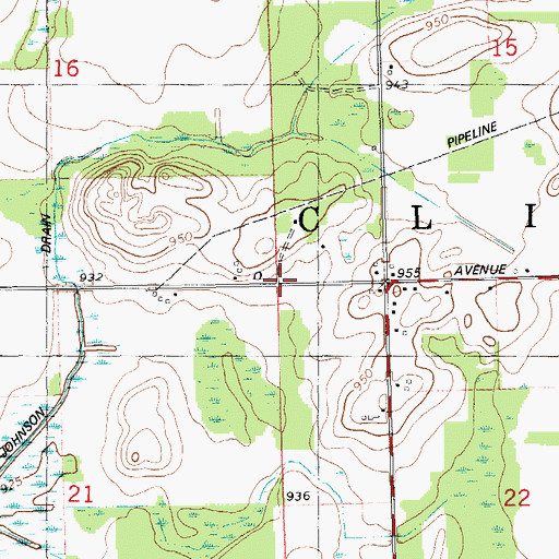 Topographic Map of Township of Climax, MI