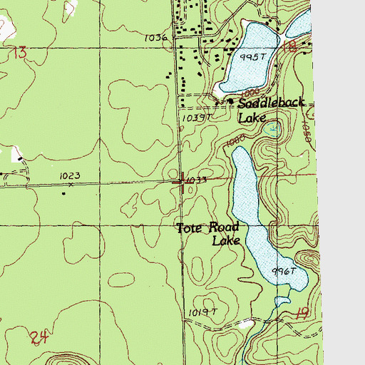 Topographic Map of Township of Clinton, MI
