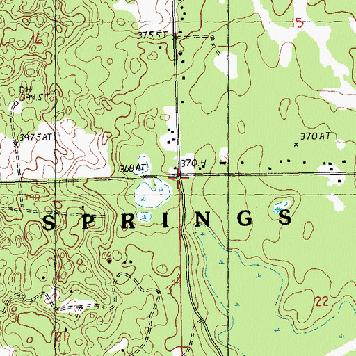Topographic Map of Township of Coldsprings, MI
