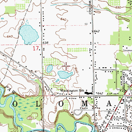 Topographic Map of Charter Township of Coloma, MI