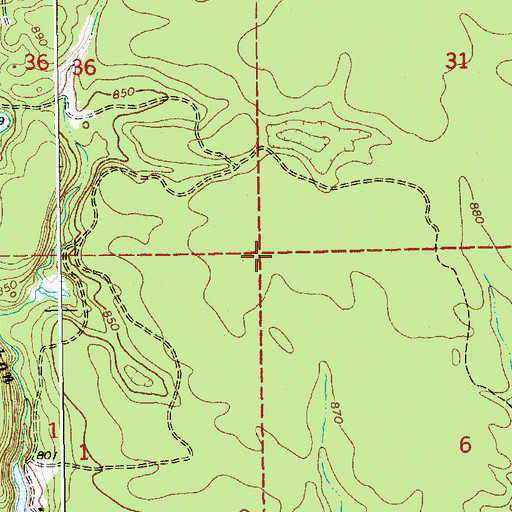 Topographic Map of Township of Columbus, MI