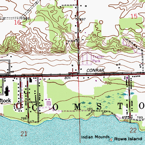Topographic Map of Charter Township of Comstock, MI