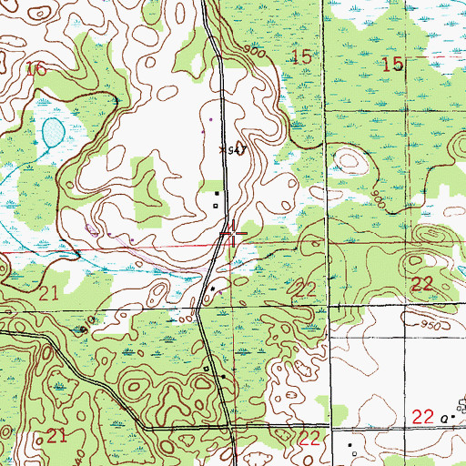 Topographic Map of Township of Convis, MI