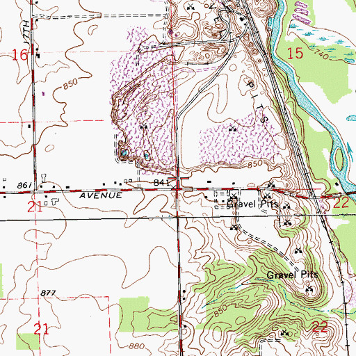Topographic Map of Charter Township of Cooper, MI