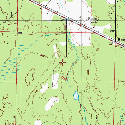 Topographic Map of Township of Cornell, MI
