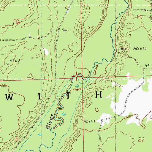 Topographic Map of Township of Corwith, MI