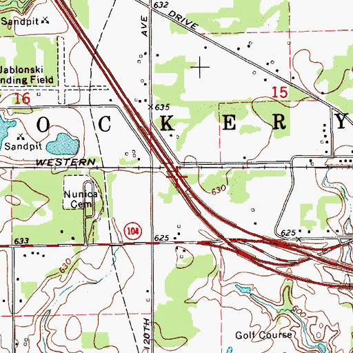 Topographic Map of Township of Crockery, MI