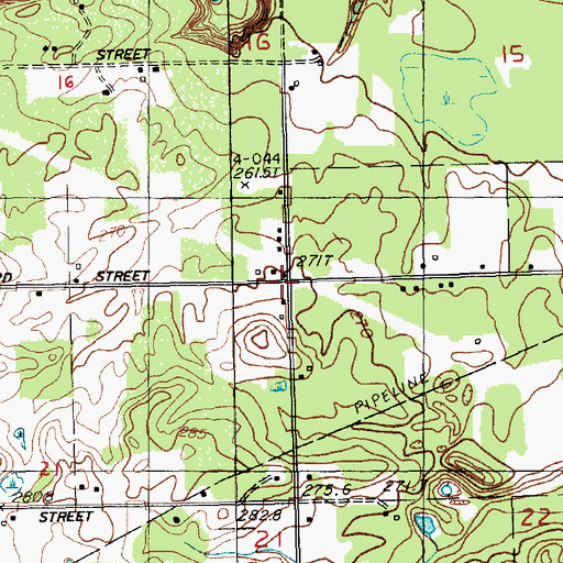 Topographic Map of Township of Croton, MI