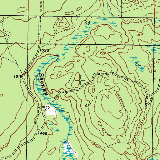 Topographic Map of Township of Crystal Falls, MI