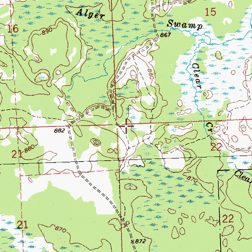 Topographic Map of Township of Cumming, MI