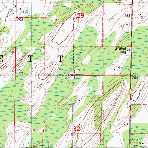 Topographic Map of Township of Daggett, MI