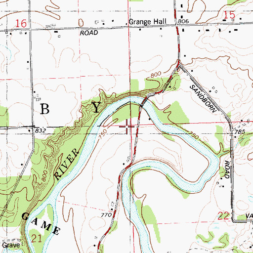 Topographic Map of Township of Danby, MI