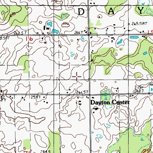 Topographic Map of Township of Dayton, MI