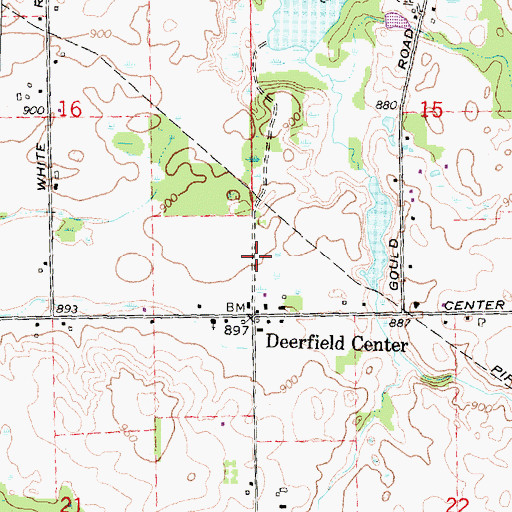 Topographic Map of Township of Deerfield, MI