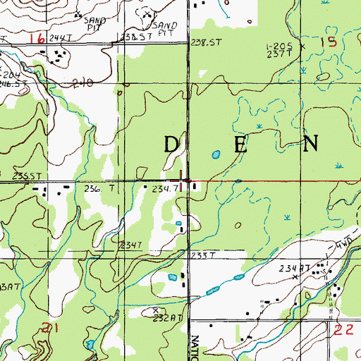 Topographic Map of Township of Denver, MI