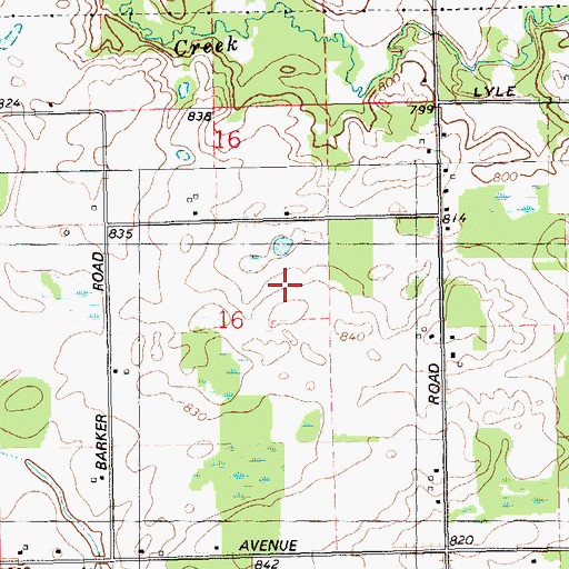 Topographic Map of Township of Easton, MI