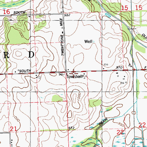 Topographic Map of Township of Eckford, MI