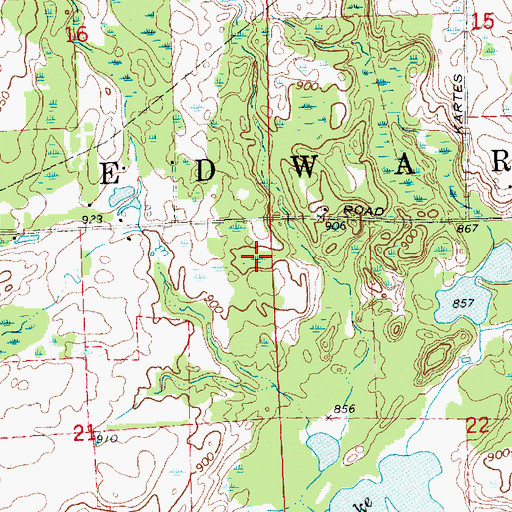 Topographic Map of Township of Edwards, MI