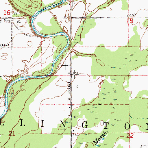Topographic Map of Township of Ellington, MI