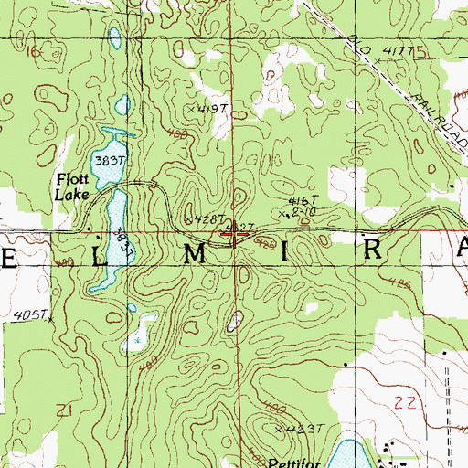 Topographic Map of Township of Elmira, MI