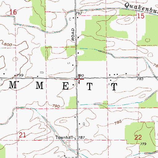 Topographic Map of Township of Emmett, MI