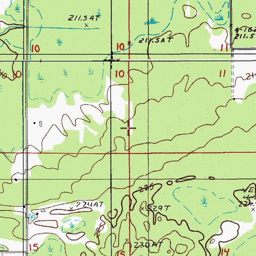 Topographic Map of Township of Ensign, MI