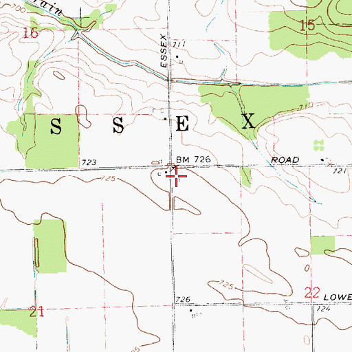 Topographic Map of Township of Essex, MI