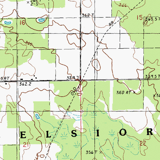 Topographic Map of Township of Excelsior, MI