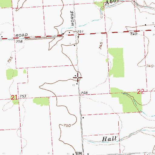 Topographic Map of Township of Fairfield, MI