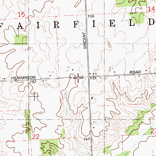 Topographic Map of Township of Fairfield, MI