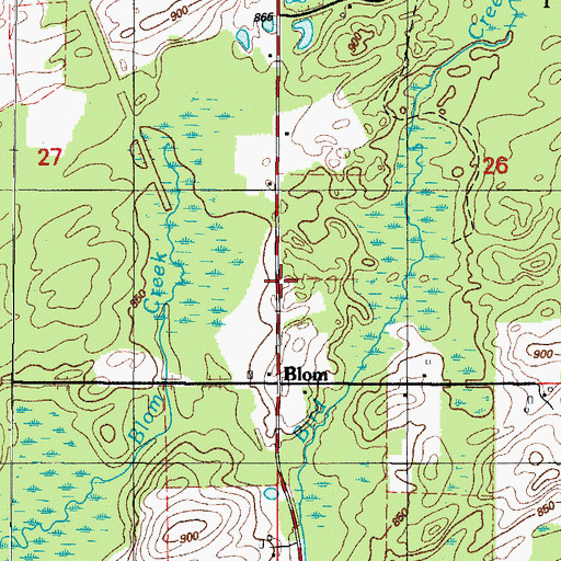 Topographic Map of Township of Faithorn, MI