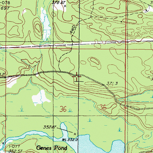 Topographic Map of Township of Felch, MI
