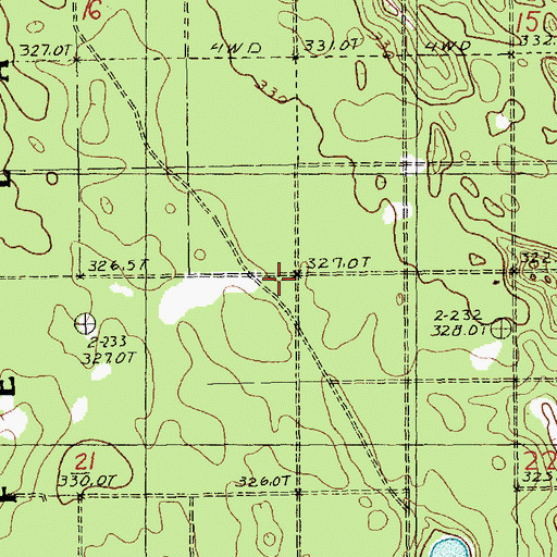 Topographic Map of Township of Fife Lake, MI